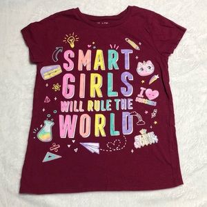 Girls burgundy T-shirt